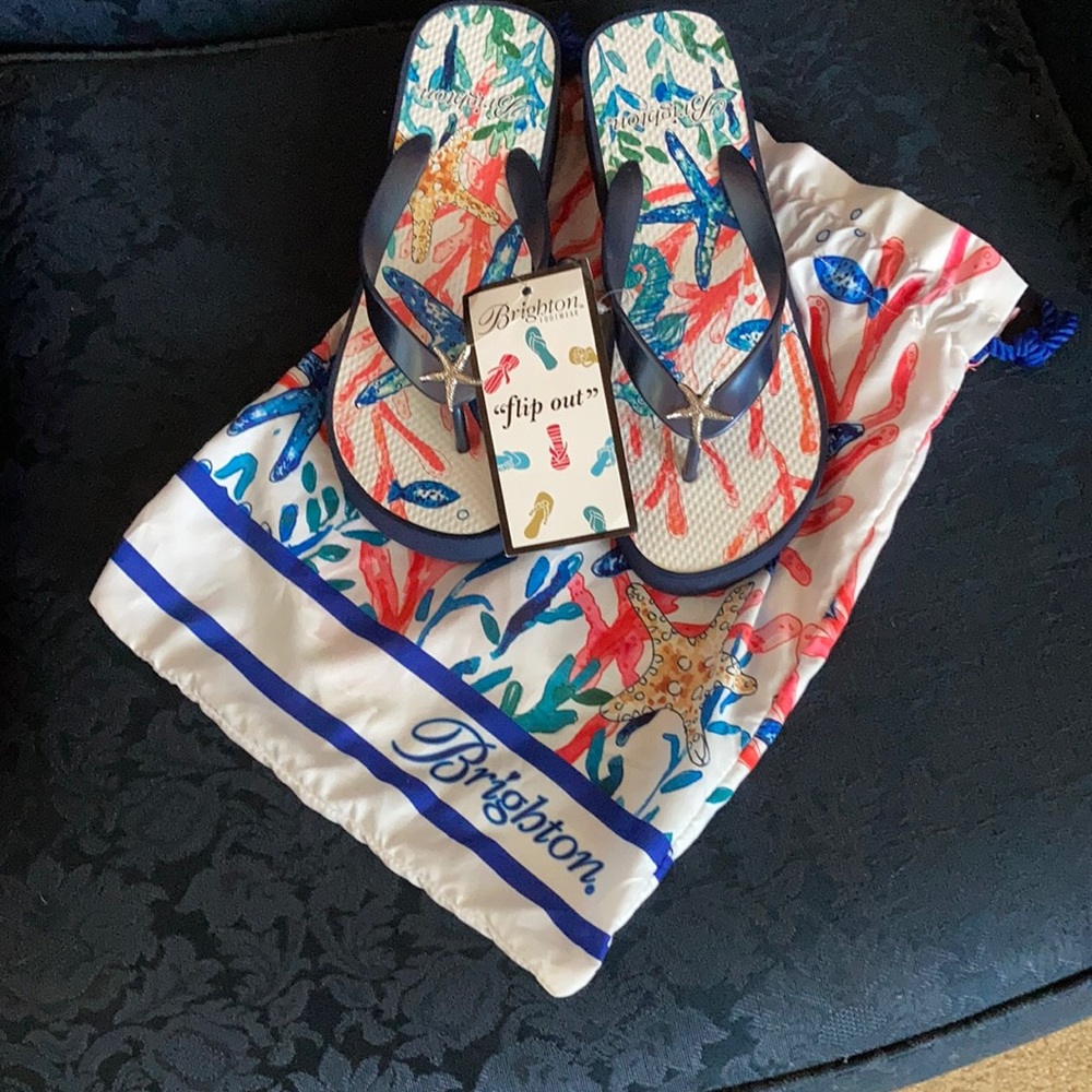Ocean themed flip flops